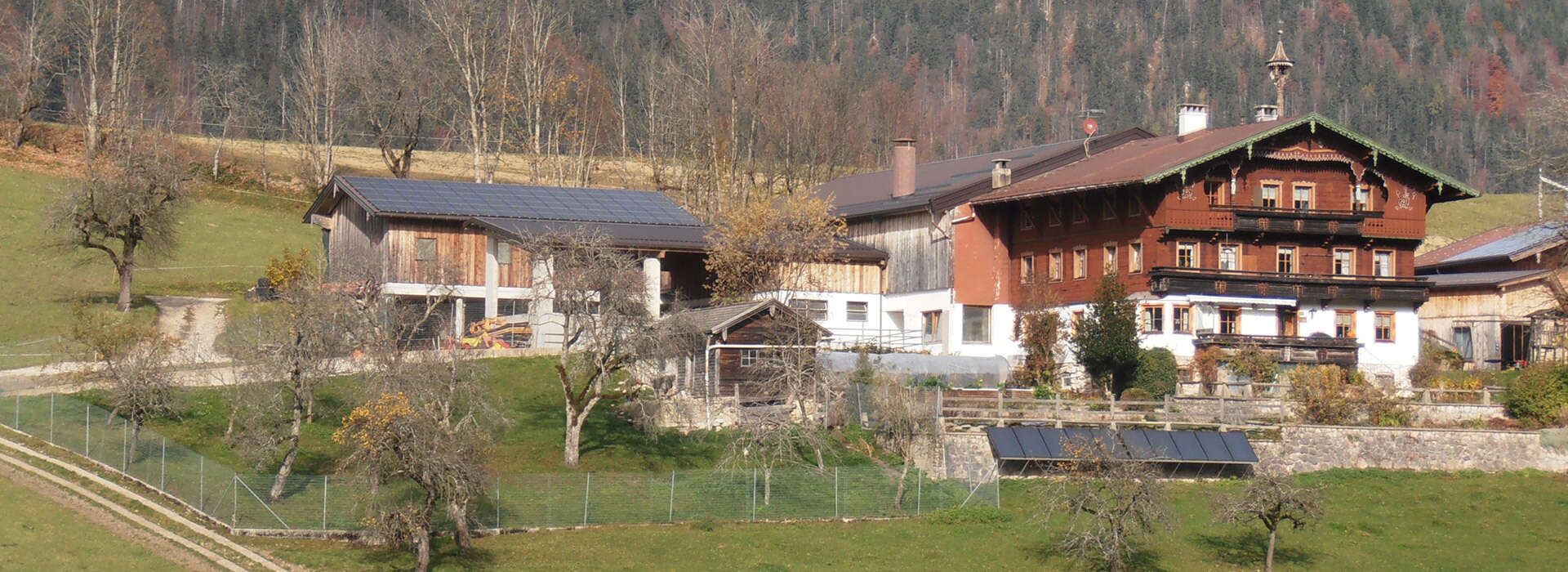 Bauernhof Mayrhof in Thiersee im Herbst