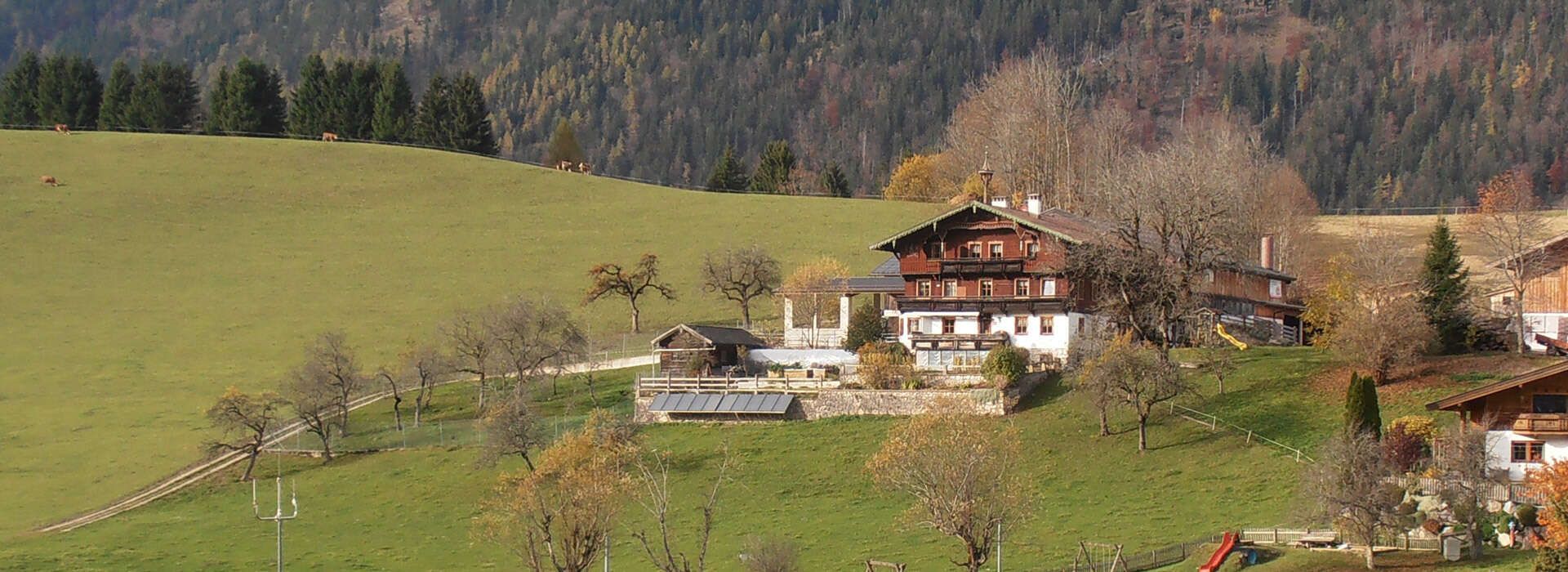 Hausansicht des Bauernhofs Mayrhof